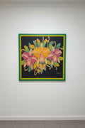Quadro Batik Grande Con Disegno Orchidee