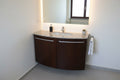 Mobile Bagno A Sospensione Con Marmo + Specchio Color Marrone