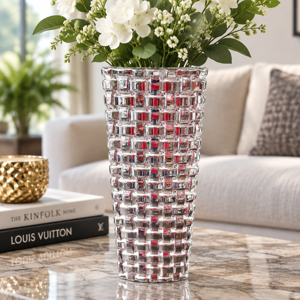 Vaso Intrecciato Argentato